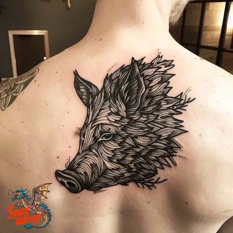 100 Boar Tattoo Design Ideas with Meaning & Symbolism 95 boar17