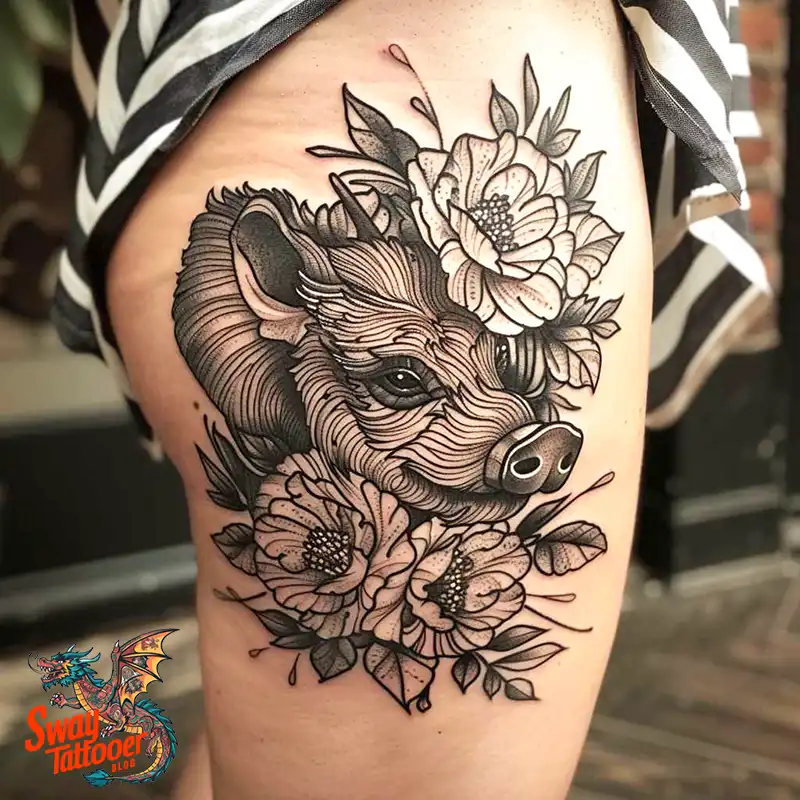 100 Boar Tattoo Design Ideas with Meaning & Symbolism 107 boar2