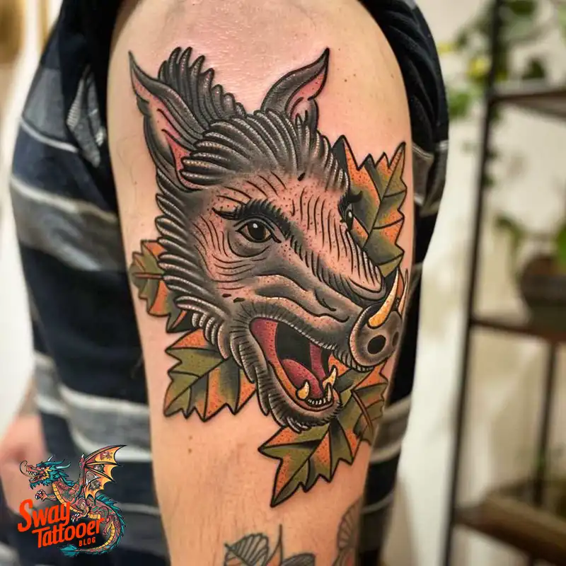 100 Boar Tattoo Design Ideas with Meaning & Symbolism 86 boar23