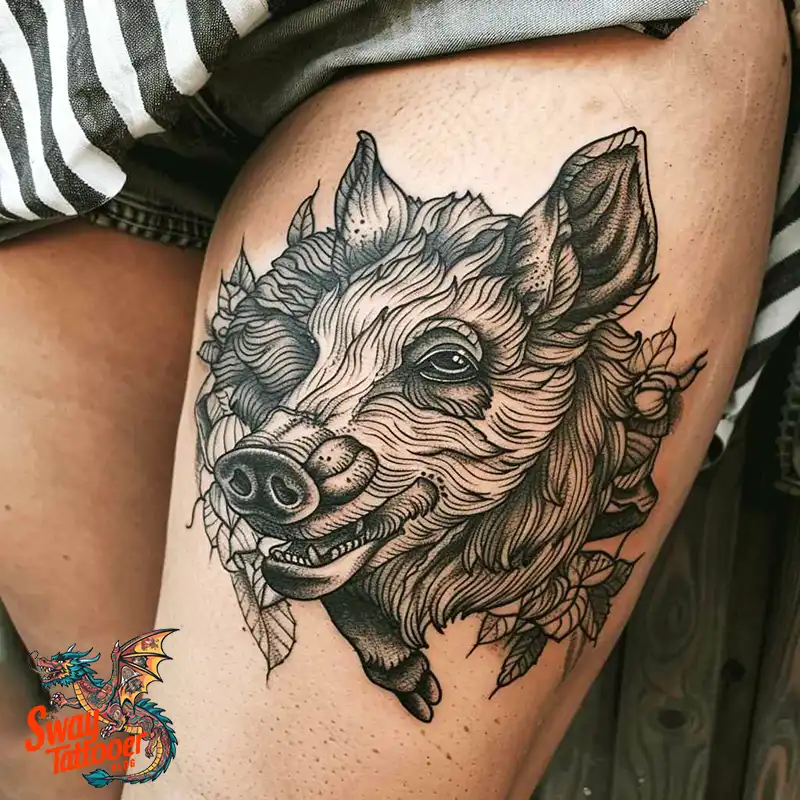100 Boar Tattoo Design Ideas with Meaning & Symbolism 105 boar4