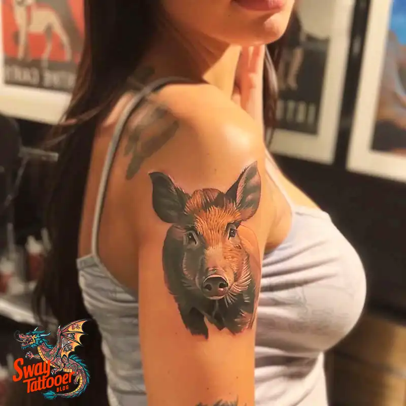 100 Boar Tattoo Design Ideas with Meaning & Symbolism 61 wild boar tattoo