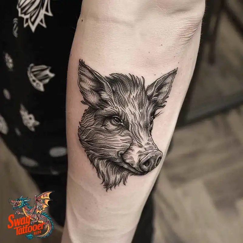 100 Boar Tattoo Design Ideas with Meaning & Symbolism 104 boar5