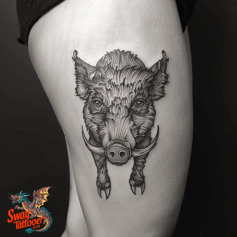 100 Boar Tattoo Design Ideas with Meaning & Symbolism 102 boar7