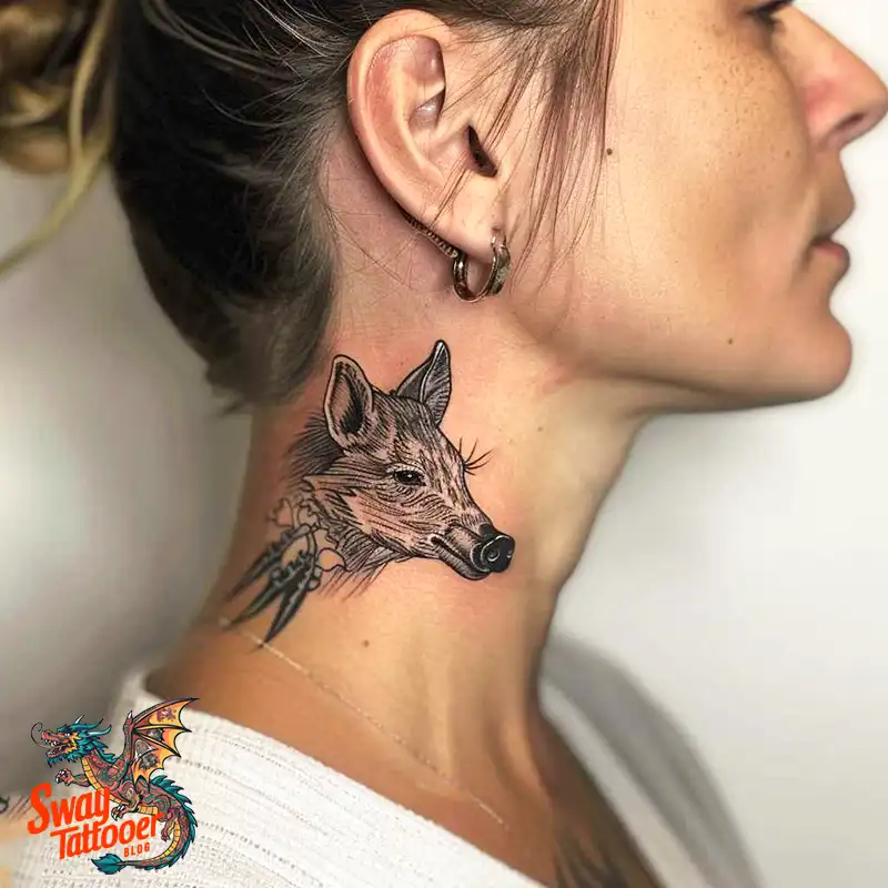 100 Boar Tattoo Design Ideas with Meaning & Symbolism 40 Pig tattoo