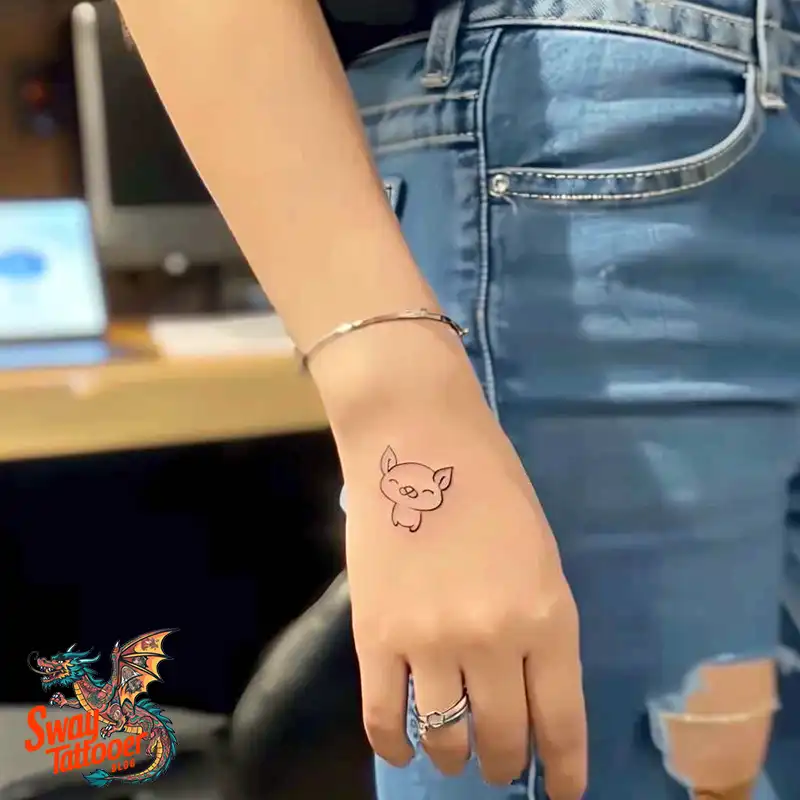 100 Boar Tattoo Design Ideas with Meaning & Symbolism 41 Pig tattoo