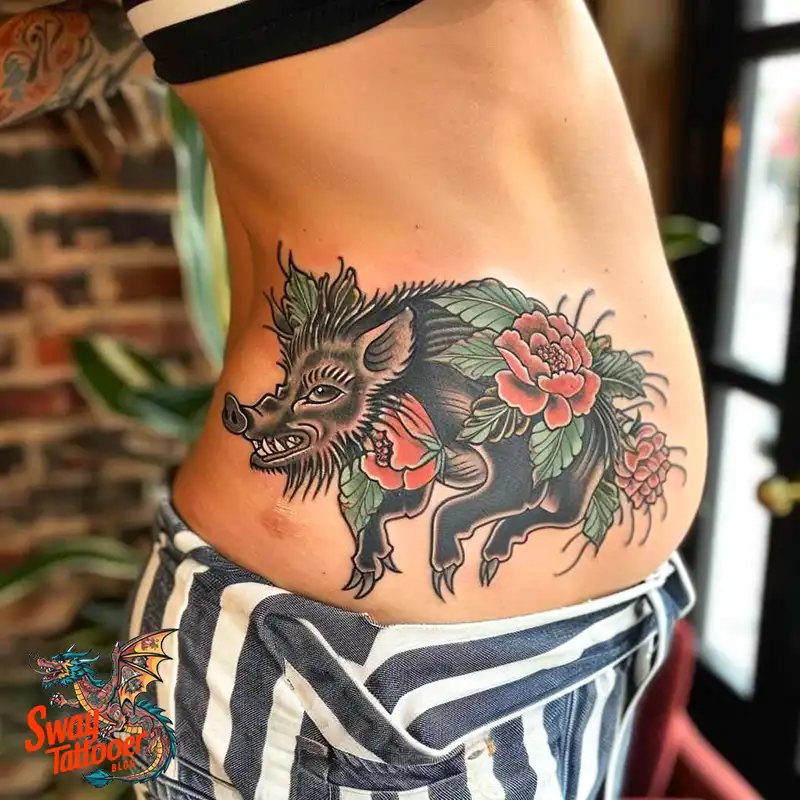 100 Boar Tattoo Design Ideas with Meaning & Symbolism 13 Boar Tattoo Design
