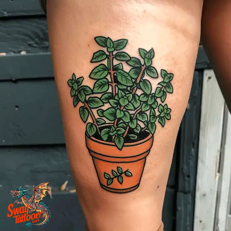 100 Thyme Tattoo Design Ideas: Fine Line Botanical Ink 87 Thyme Tattoo