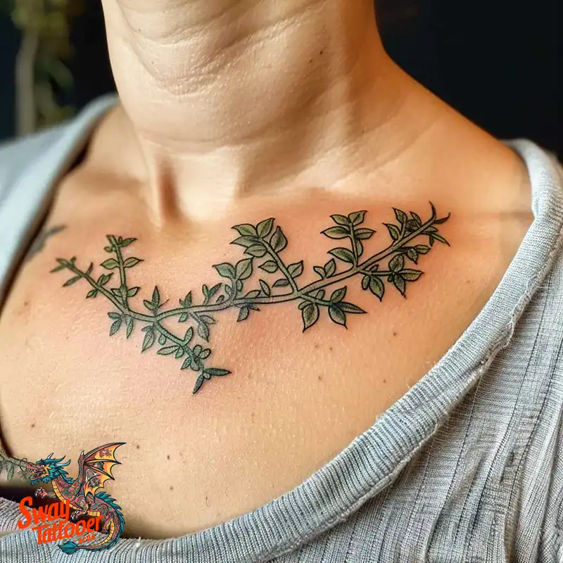 100 Thyme Tattoo Design Ideas: Fine Line Botanical Ink 74 Thyme Tattoo
