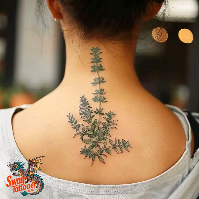 100 Thyme Tattoo Design Ideas: Fine Line Botanical Ink 75 Thyme Tattoo