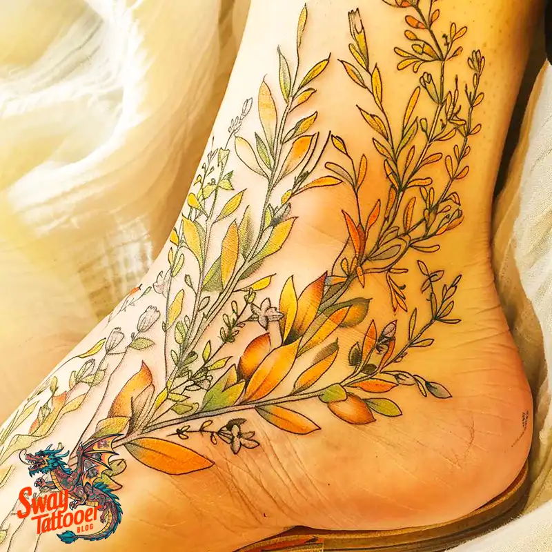 100 Thyme Tattoo Design Ideas: Fine Line Botanical Ink 41 Thyme Tattoo Design