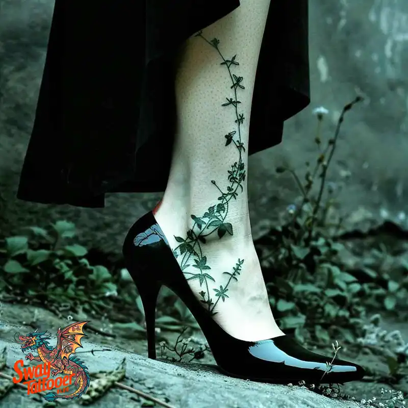 100 Thyme Tattoo Design Ideas: Fine Line Botanical Ink 40 Thyme Tattoo Design