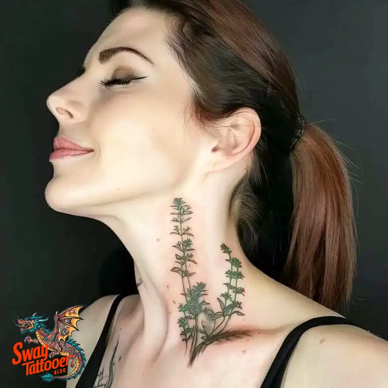100 Thyme Tattoo Design Ideas: Fine Line Botanical Ink 31 Thyme Tattoo Design
