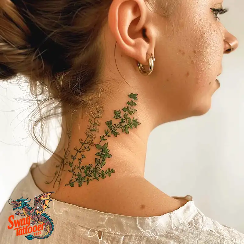 100 Thyme Tattoo Design Ideas: Fine Line Botanical Ink 30 Thyme Tattoo Design