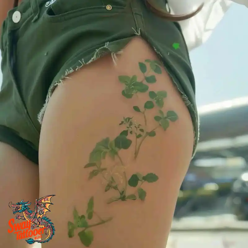 100 Thyme Tattoo Design Ideas: Fine Line Botanical Ink 15 Thyme Tattoo Design