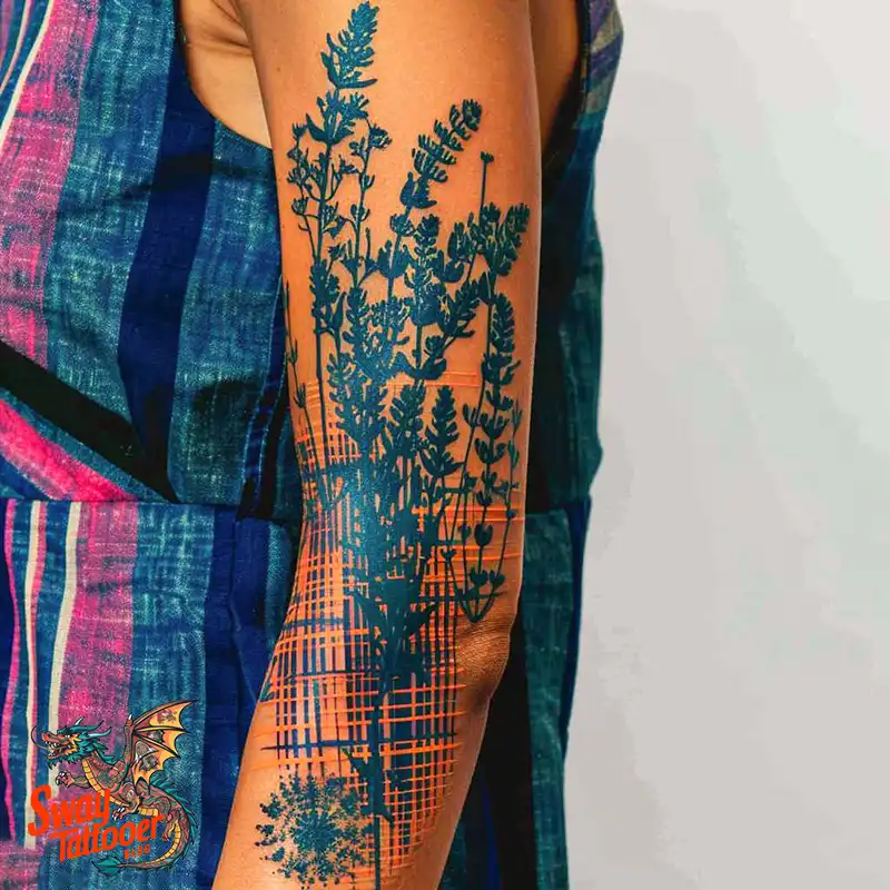 100 Thyme Tattoo Design Ideas: Fine Line Botanical Ink 4 Thyme Tattoo Design