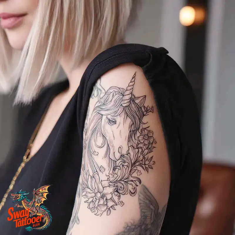 150 Unicorn Tattoo Designs to Spark Your Imagination 48 unicorn110