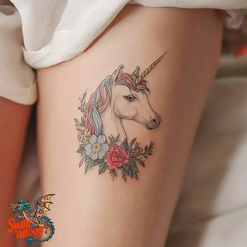 150 Unicorn Tattoo Designs to Spark Your Imagination 120 unicorn38
