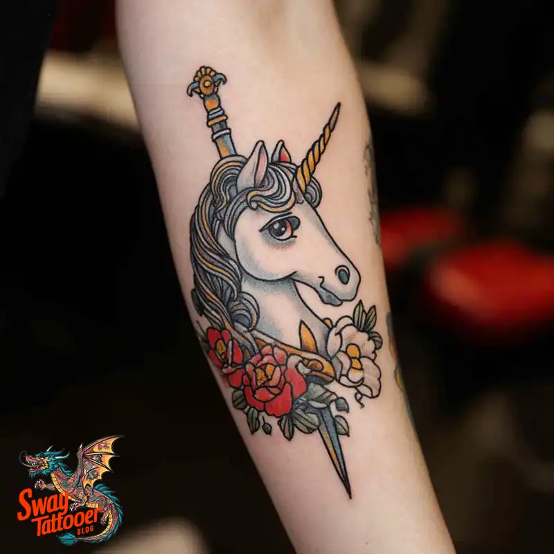 150 Unicorn Tattoo Designs to Spark Your Imagination 110 unicorn45