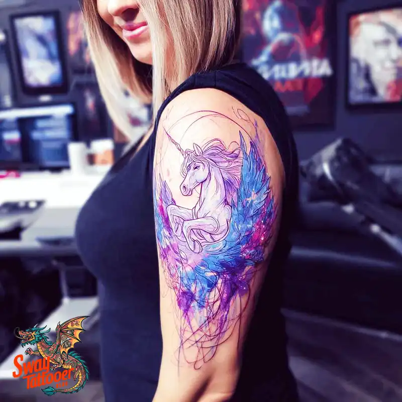 150 Unicorn Tattoo Designs to Spark Your Imagination 85 unicorn74