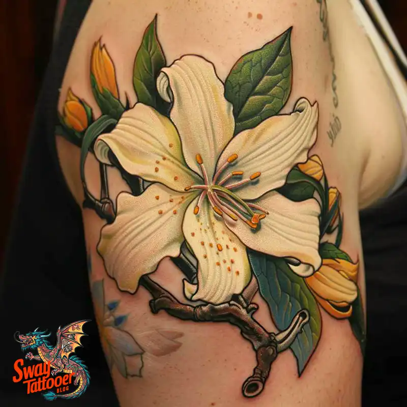 100 Vanilla Flower Tattoo Designs: Symbolism and Style 71 vanilla flower19