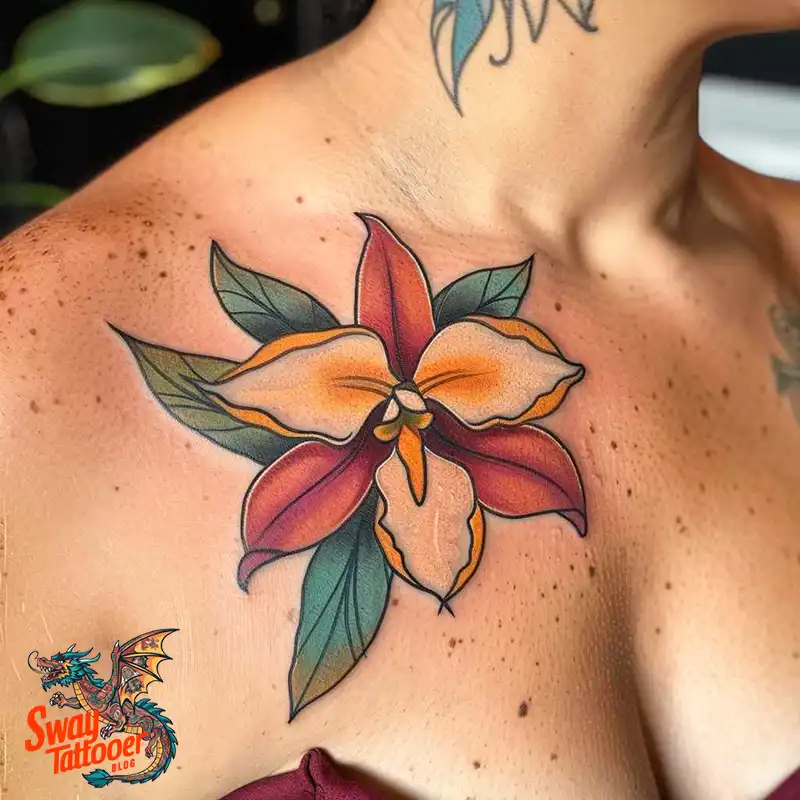 100 Vanilla Flower Tattoo Designs: Symbolism and Style 55 vanilla flower27
