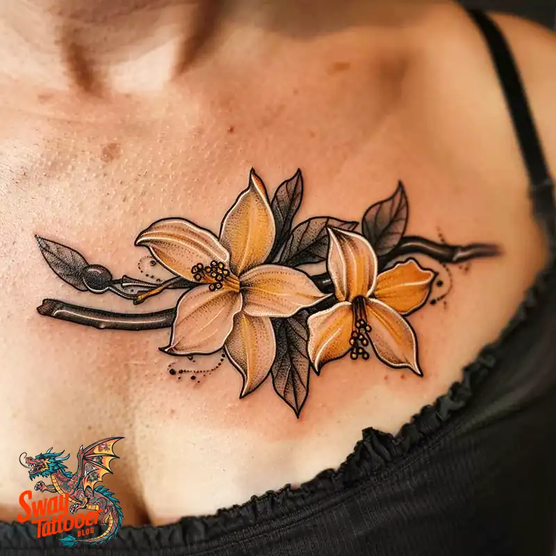 100 Vanilla Flower Tattoo Designs: Symbolism and Style 56 vanilla flower28