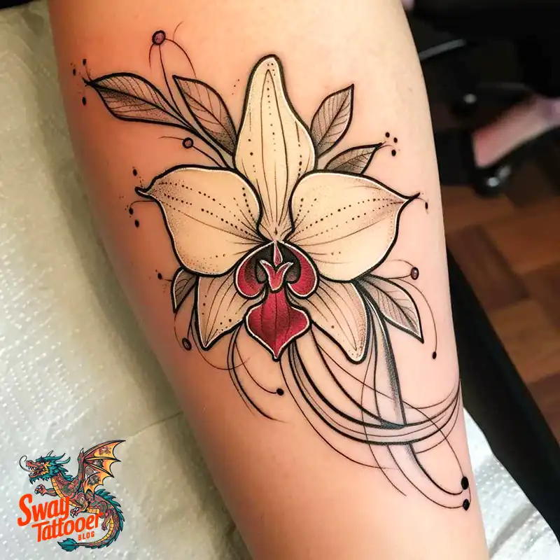 100 Vanilla Flower Tattoo Designs: Symbolism and Style 84 vanilla flower3