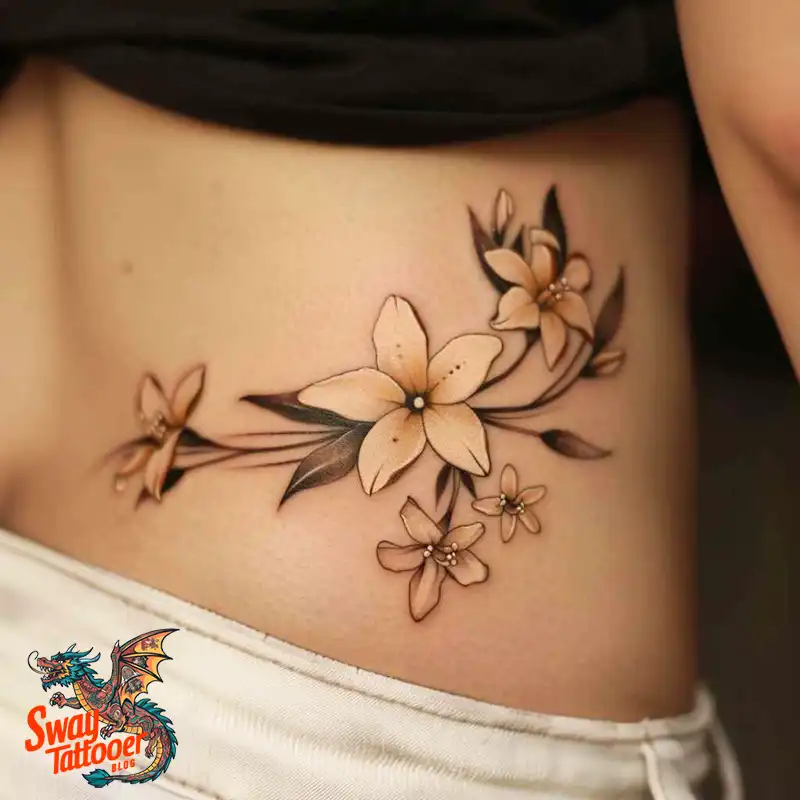 100 Vanilla Flower Tattoo Designs: Symbolism and Style 50 vanilla flower37