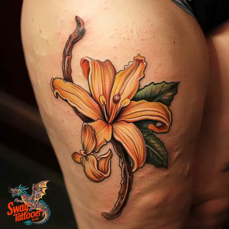 100 Vanilla Flower Tattoo Designs: Symbolism and Style 42 vanilla flower tattoo