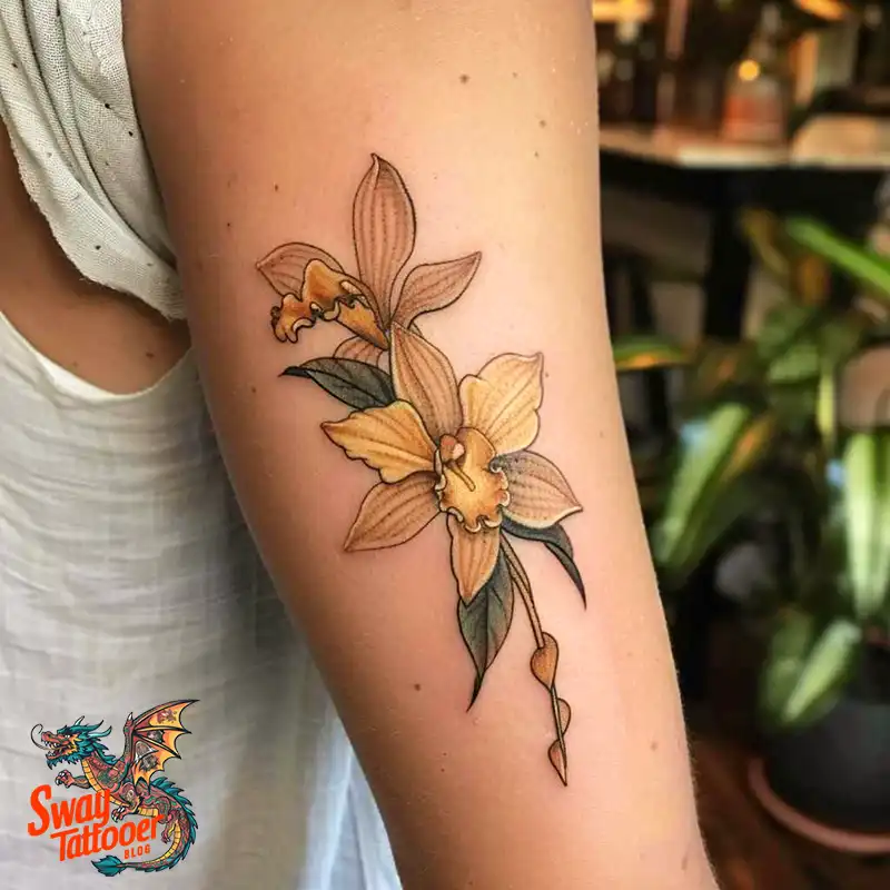100 Vanilla Flower Tattoo Designs: Symbolism and Style 32 vanilla flower tattoo