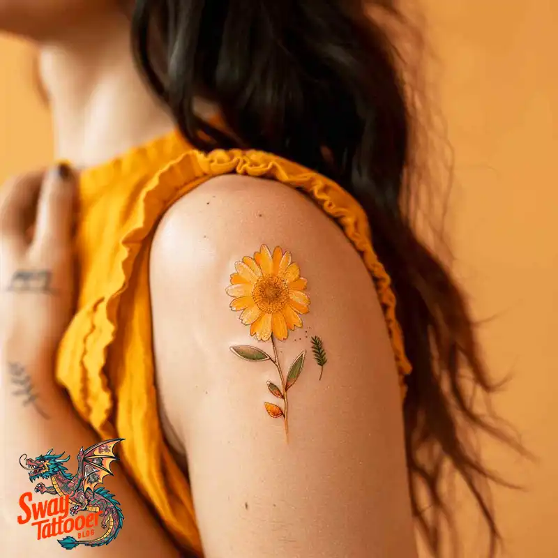 100 Yellow Flower Tattoos Symbolism, Design, and Longevity 82 yellow flower11