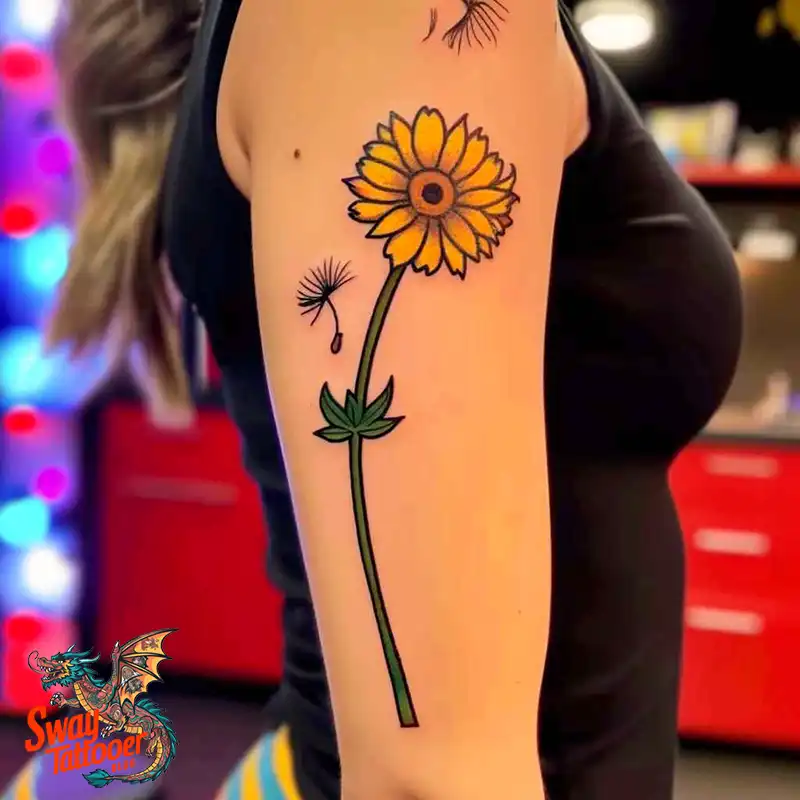 100 Yellow Flower Tattoos Symbolism, Design, and Longevity 79 yellow flower14
