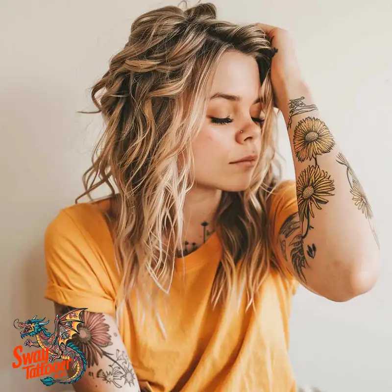 100 Yellow Flower Tattoos Symbolism, Design, and Longevity 75 yellow flower17