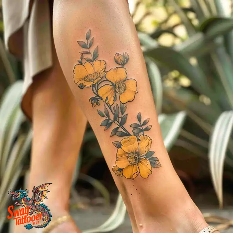 100 Yellow Flower Tattoos Symbolism, Design, and Longevity 77 yellow flower19