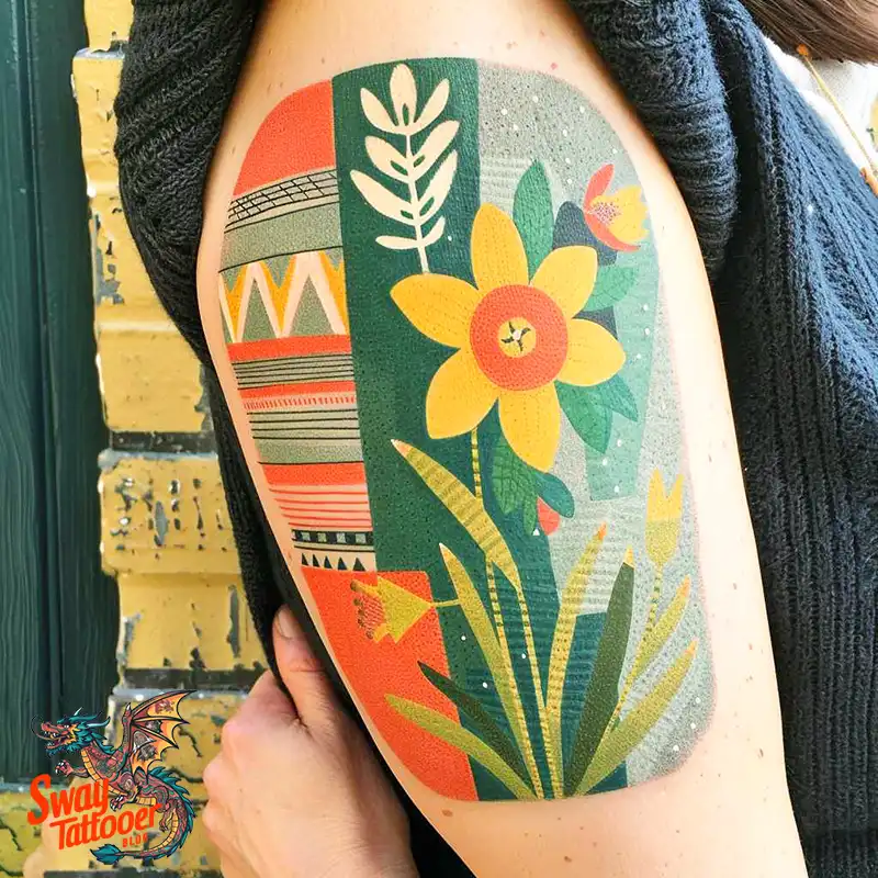 100 Yellow Flower Tattoos Symbolism, Design, and Longevity 91 yellow flower2