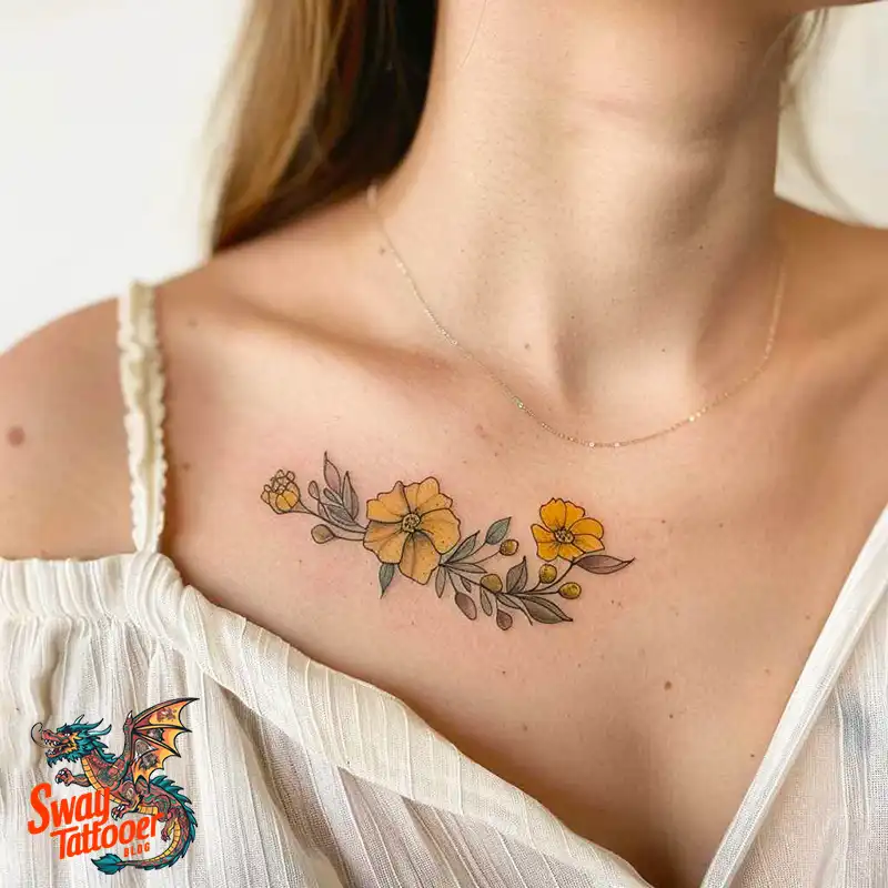 100 Yellow Flower Tattoos Symbolism, Design, and Longevity 69 yellow flower24