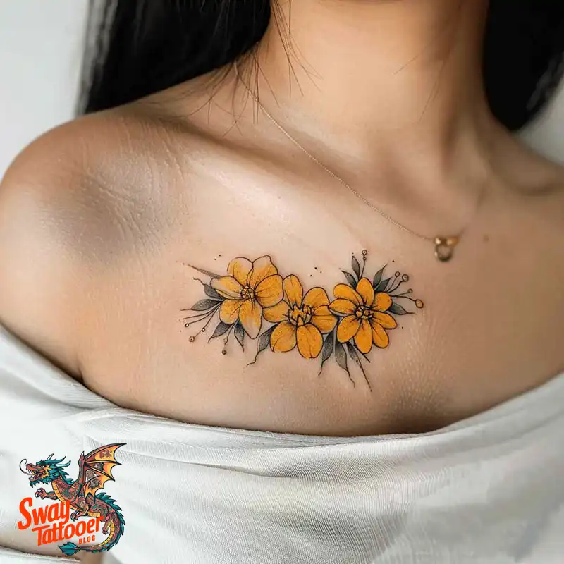 100 Yellow Flower Tattoos Symbolism, Design, and Longevity 66 yellow flower27