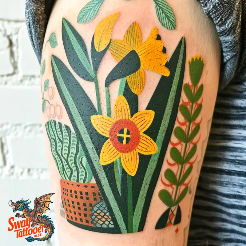 100 Yellow Flower Tattoos Symbolism, Design, and Longevity 85 yellow flower3
