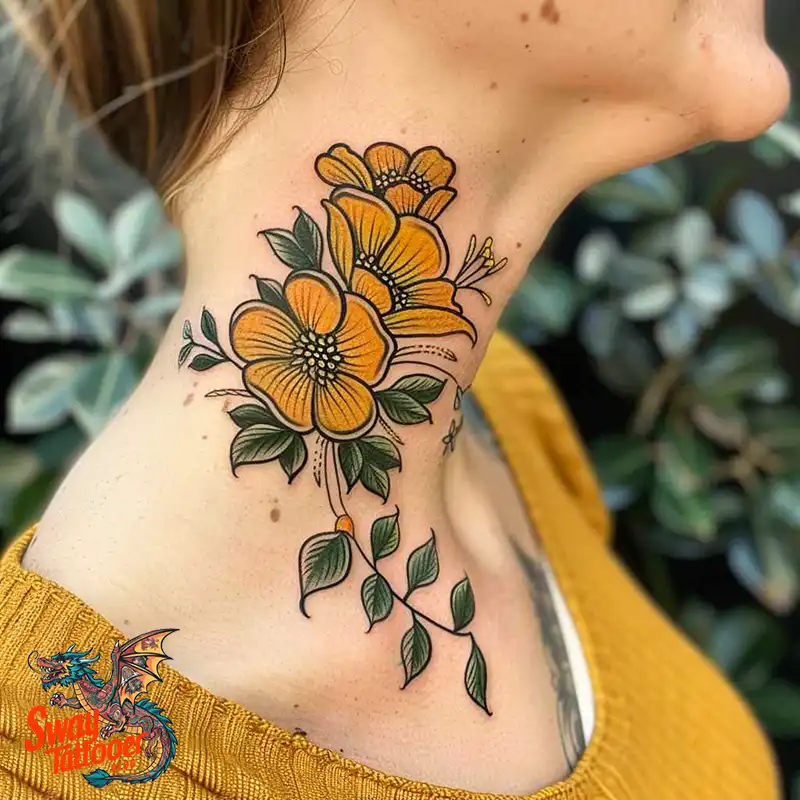 100 Yellow Flower Tattoos Symbolism, Design, and Longevity 49 yellow flower33