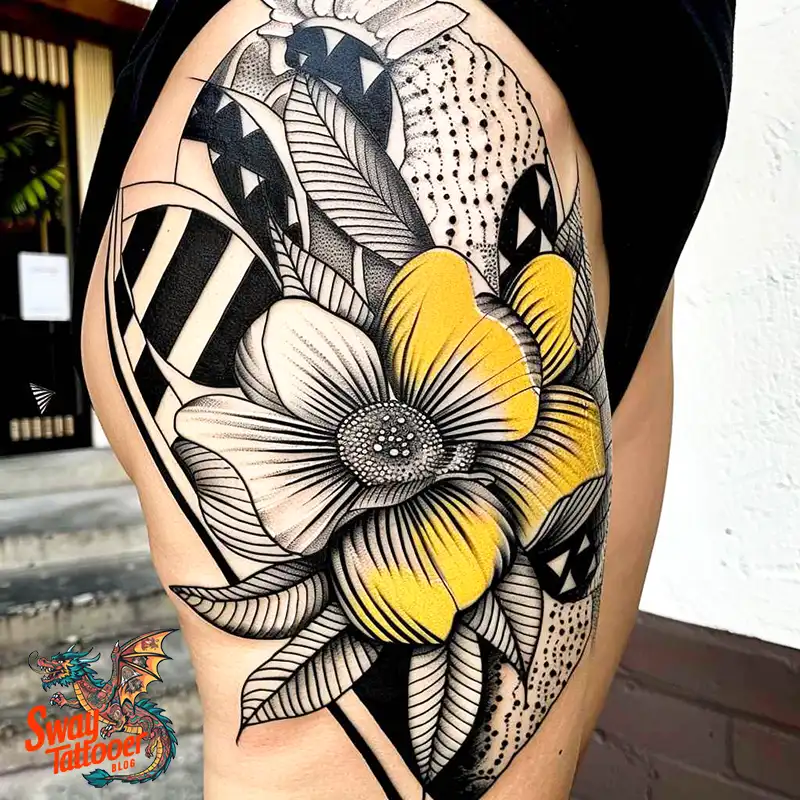100 Yellow Flower Tattoos Symbolism, Design, and Longevity 56 yellow flower38
