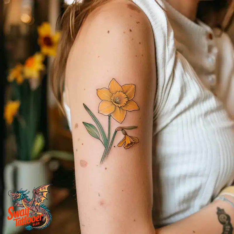 100 Yellow Flower Tattoos Symbolism, Design, and Longevity 86 yellow flower4