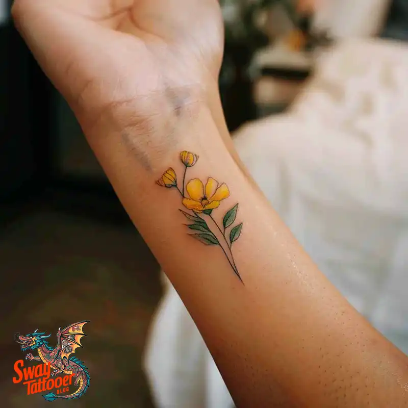 100 Yellow Flower Tattoos Symbolism, Design, and Longevity 52 Yellow Flower Tattoo