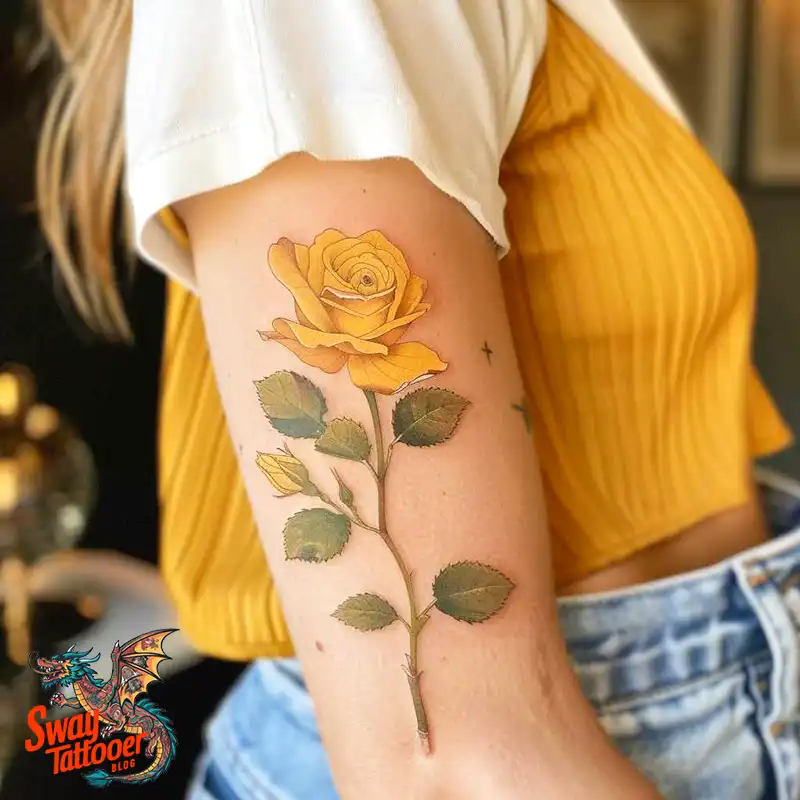 100 Yellow Flower Tattoos Symbolism, Design, and Longevity 40 Yellow Flower Tattoo