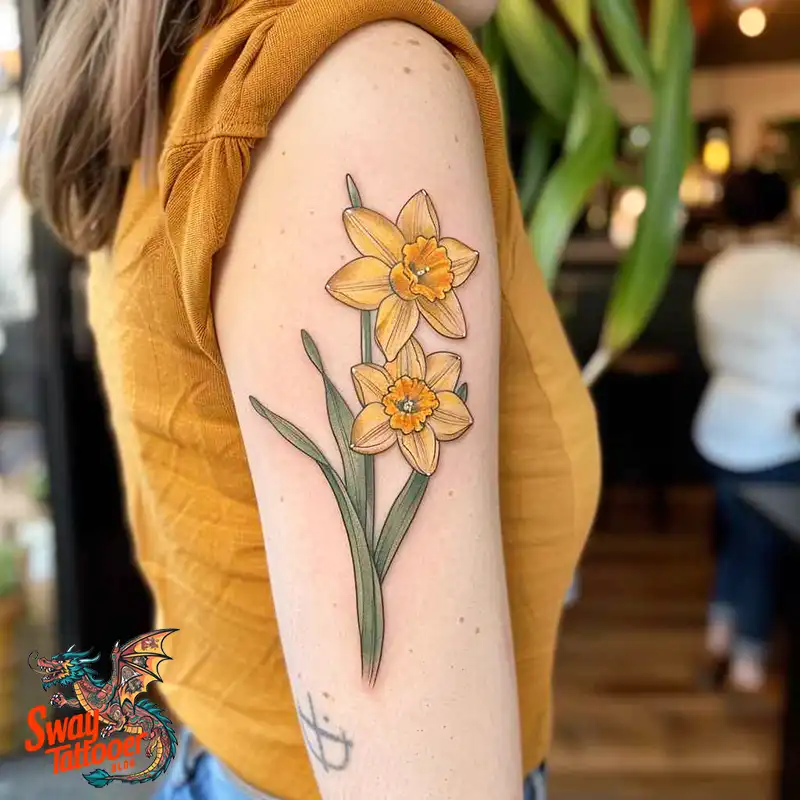 100 Yellow Flower Tattoos Symbolism, Design, and Longevity 88 yellow flower6