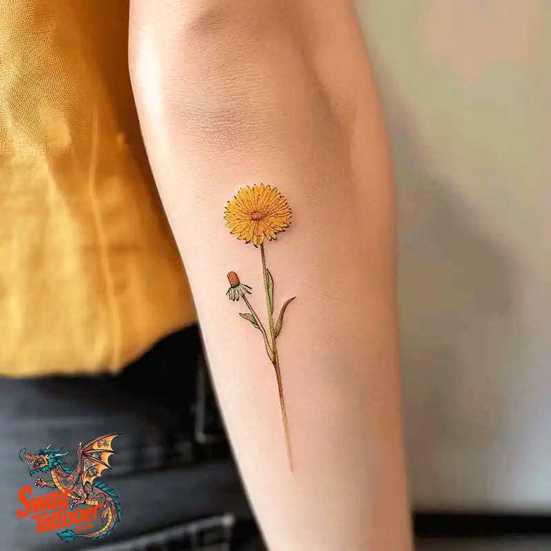 100 Yellow Flower Tattoos Symbolism, Design, and Longevity 29 Yellow Flower Tattoo