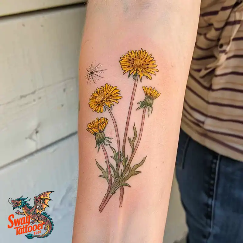 100 Yellow Flower Tattoos Symbolism, Design, and Longevity 28 Yellow Flower Tattoo