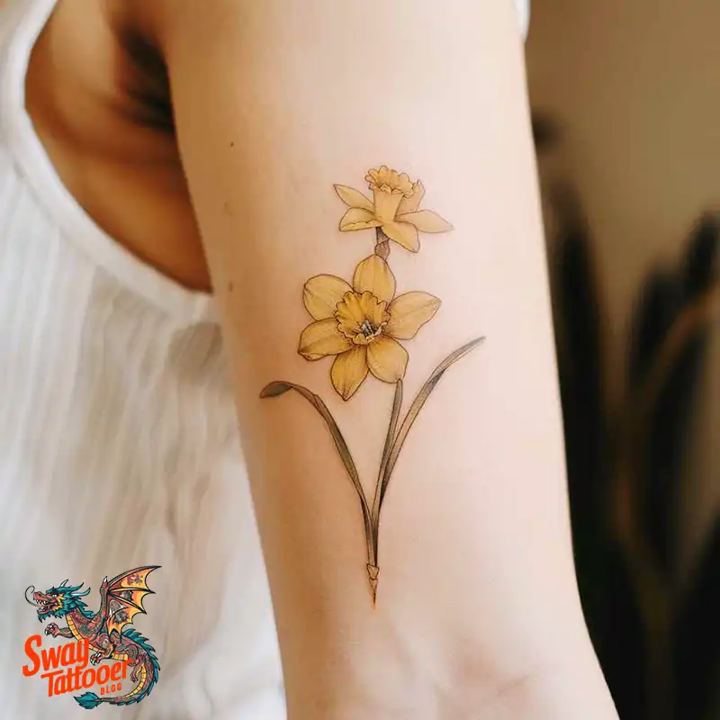 100 Yellow Flower Tattoos Symbolism, Design, and Longevity 89 yellow flower7