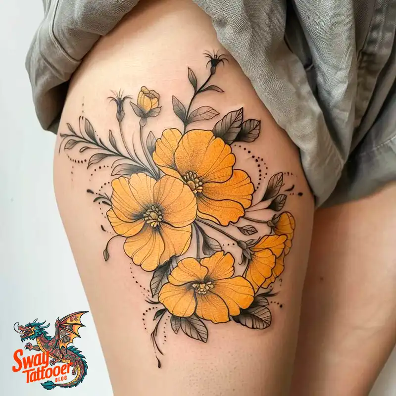 100 Yellow Flower Tattoos Symbolism, Design, and Longevity 16 Yellow Flower Tattoo
