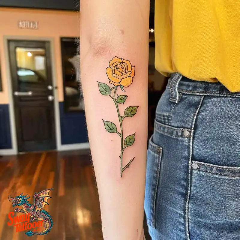 100 Yellow Flower Tattoos Symbolism, Design, and Longevity 6 Yellow Flower Tattoo