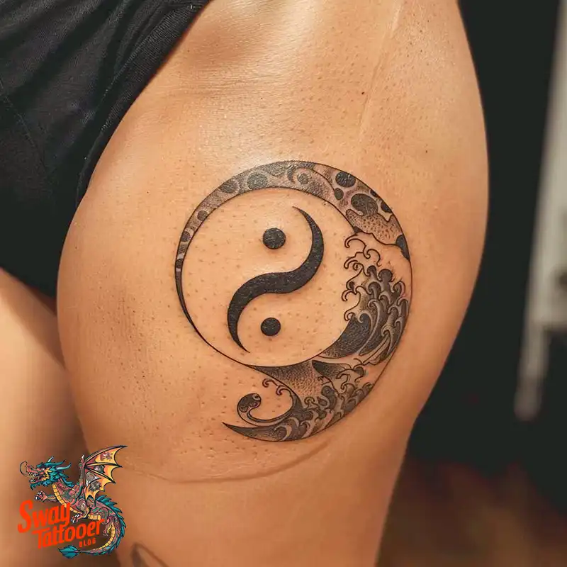120 Yin Yang Tattoo Designs: Harmonize with Ancient Art 104 yin yang23